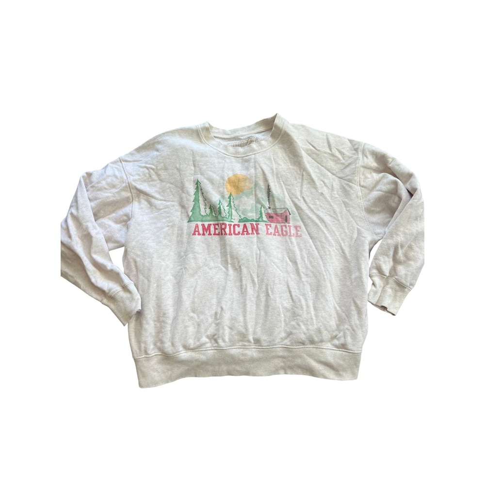 American Eagle Outfitters Cabin Graphic Crew‎ Neck Sweatshirt - Picture 2 of 3